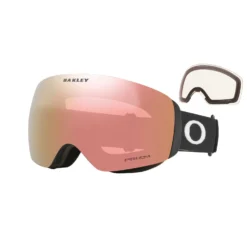 Oakley Flight Deck M Black Goggles With Bonus Prizm Clear Lens 2024
