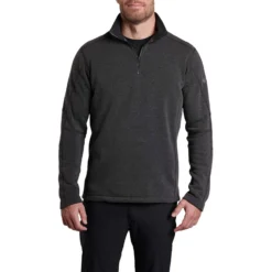 KUHL Men's Revel™ 1/4 Zip 2024 -Snow Gear Shop 3007 Revel Qtr Zip Steel Front