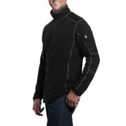 KUHL Men's Revel™ 1/4 Zip 2024 -Snow Gear Shop 3007 revel qtr zip black side