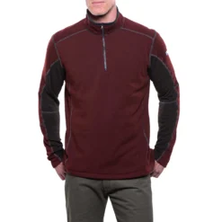 KUHL Men's Revel™ 1/4 Zip 2024 -Snow Gear Shop 3007 revel qtr zip brick charcoal front