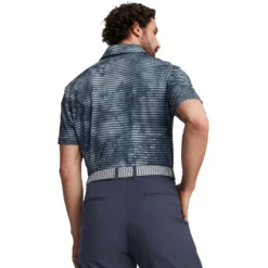Puma Men's Cloudspun Dye Stripe Polo 2023 -Snow Gear Shop 538755 01 mod03