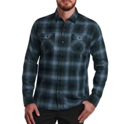 KUHL Men's Dillingr™ Flannel Long Sleeve 2024 -Snow Gear Shop 7186 DillingrFlannelLS MysticMidnight Front