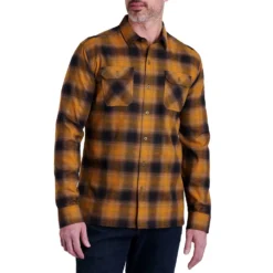 KUHL Men's Dillingr™ Flannel Long Sleeve 2024 -Snow Gear Shop 7186 DillingrFlannelLS TeakWood Front