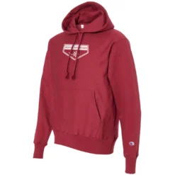 Champion Boyne Mountain Eco Powerblend 2 Logo Hoodie -Snow Gear Shop BOYNE MTN PB HOOD CARDINAL ANGLE