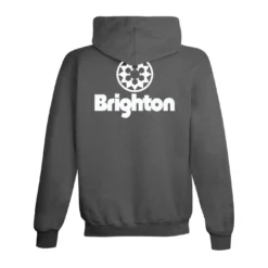 Champion Brighton Eco Powerblend 2 Logo Hoodie -Snow Gear Shop BRIGHTON ECO PB HOOD GRANITE BACK