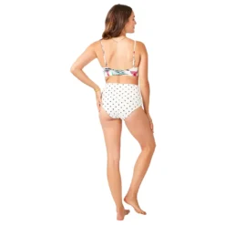 Carve Designs Women's Erin Revs Bottom -Snow Gear Shop CARVE DESIGNS ERIN REVERSIBLE SWIM BOTTOM IN BOTANICAL CLOUD POLKA DOT BACK min