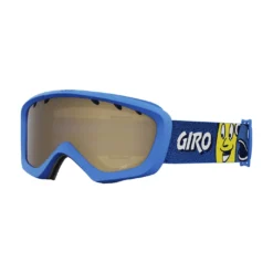 Giro Junior's Chico Goggles With Amber Rose Lens 2022 -Snow Gear Shop CHICO GOGGLE BLUE FACES AR40 min