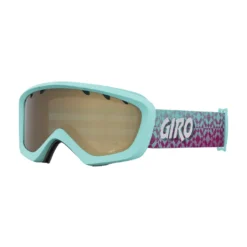 Giro Junior's Chico Goggles With Amber Rose Lens 2022 -Snow Gear Shop CHICO GOGGLE GLAZE BLUE COVER AR40 min