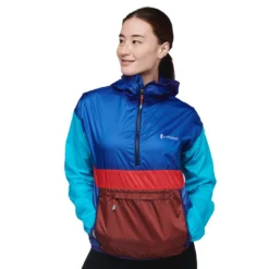 Cotopaxi Women's Teca Half Zip Windbreaker -Snow Gear Shop COTOPAXI WOMENS TECA HALF ZIP WINDBREAKER SAILORS SUN MODEL 1 min