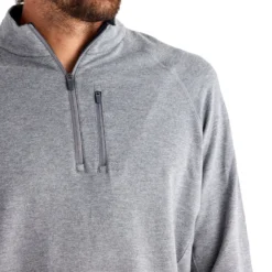 Free Fly Men's Bamboo Heritage Fleece 1/4 Zip 2023 -Snow Gear Shop FREE FLY MENS BAMBOO HERITAGE FLEECE QUARTER ZIP HEATHER GRAPHITE DETAIL min