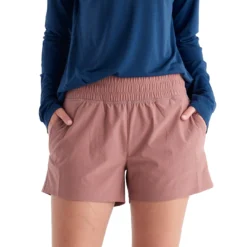 Free Fly Women's Pull On Breeze Short 2023 -Snow Gear Shop FREE FLY WOMENS PULL ON BREEZE SHORT LIGHT SANGRIA FRONT min