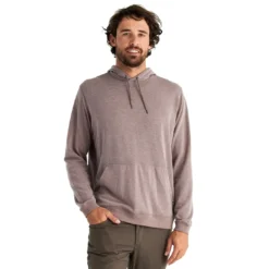 Free Fly Men's Bamboo Fleece Pullover Hoody 2023 -Snow Gear Shop FREEFLY MENS BAMBOO FLEECE PULLOVER HOODY HEATHER MUSTANG FRONT min