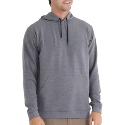 Free Fly Men's Bamboo Fleece Pullover Hoody 2023 -Snow Gear Shop FREEFLY MENS BAMBOO FLEECE PULLOVER HOODY HEATHER NAVY FRONT min