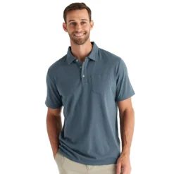 Free Fly Men's Bamboo Heritage Polo 2023 14 Free Fly Men's Bamboo Heritage Polo 2023 -Snow Gear Shop FREEFLY MENS BAMBOO HERITAGE POLO SHIRT SLATE BLUE FRONT min