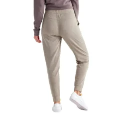 Free Fly Women's Bamboo Fleece Jogger 2023 -Snow Gear Shop FREEFLY WOMENS BAMBOO FLEECE JOGGER HEATHER OATMEAL BACK min