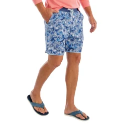 Johnnie-O Men's Miyako Swimtrunk -Snow Gear Shop JOHNNIE O MENS MIYAKO SWIM TRUNK INDIGO MODEL FRONT min