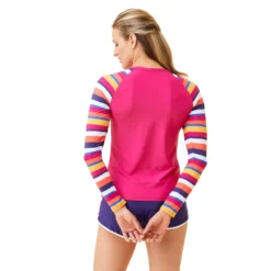 Krimson Klover Women's Mae Swimshirt 2023 -Snow Gear Shop KRIMSON KLOVER MAE SWIMSHIRT SPECTRUM STRIPE BACK min