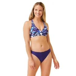 Krimson Klover Women's Tilly Bikini Top 2023 -Snow Gear Shop KRIMSON KLOVER TILLY BIKINI TOP FLORAL STRONG BLUE FRONT min
