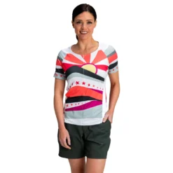 Krimson Klover Women's Vida Jersey -Snow Gear Shop KRIMSON KLOVER VIDA SHORT SLEEVE JERSEY SHIRT SUNBURST FRONT min 1