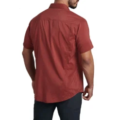 Kuhl Men's Stretch Stealth Short Sleeve Shirt -Snow Gear Shop KUHL MENS STEALTH SHIRT RUSTIC RED BACK min