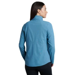 Kuhl Women's Bandita FZ Pullover -Snow Gear Shop KUHL WOMENS BANDITA FULLZIP PULLOVER BLUEGRASS BACK min