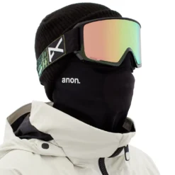 Anon Men's M3 MFI W/Bonus Lens Goggle 2023 -Snow Gear Shop M3 GOGGLE MFI BONUS BLACK PER VARIABLE GREEN 3 min