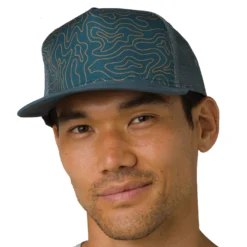 Prana Men's Vista Trucker -Snow Gear Shop PRANA MENS VISTA TRUCKER HAT BLUEFIN TOPO DETAIL min