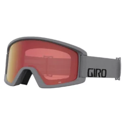 Giro Junior's Semi Goggles With Bonus Lens 2024 -Snow Gear Shop SEMI GOGGLE GREY WORDMARK AMBER SCARLET min