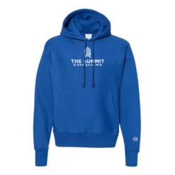 Champion The Summit At Snoqualmie Eco Powerblend 2 Logo Hoodie -Snow Gear Shop SUMMIT PB HOOD ROYAL FRONT