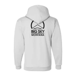 Champion Big Sky Eco Powerblend 2 Logo Hoodie -Snow Gear Shop UPDATED WHITE BIG SKY PB HOOD BACK