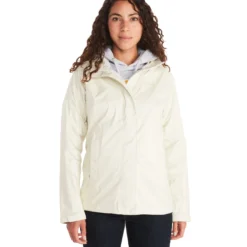 Marmot Women's PreCip Eco Jacket -Snow Gear Shop W PRECIP ECO JACKET PAPYRUS 1 min 1