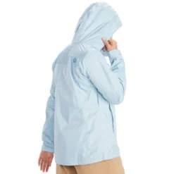 Marmot Women's PreCip Eco Jacket -Snow Gear Shop W PRECIP ECO JACKET TIDE BLUE BACK min 1