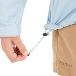 Marmot Women's PreCip Eco Jacket -Snow Gear Shop W PRECIP ECO JACKET TIDE BLUE DETAIL min 1