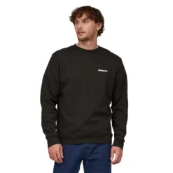 Patagonia Men's P-6 Logo Uprisal Crew Sweatshirt 2024 -Snow Gear Shop WBS23 39657 BLK CK1copy