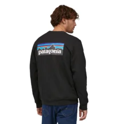 Patagonia Men's P-6 Logo Uprisal Crew Sweatshirt 2024 -Snow Gear Shop WBS23 39657 BLK CK2copy
