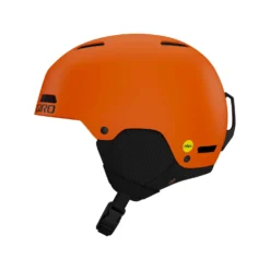 Giro Junior's Crue MIPS Helmet 2023 -Snow Gear Shop giro crue mips youth snow helmet matte bright orange left