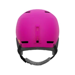 Giro Junior's Crue MIPS Helmet 2023 -Snow Gear Shop giro crue mips youth snow helmet matte bright pink back
