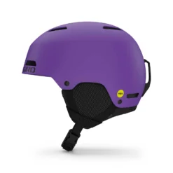 Giro Junior's Crue MIPS Helmet 2024 -Snow Gear Shop giro crue mips youth snow helmet matte purple left