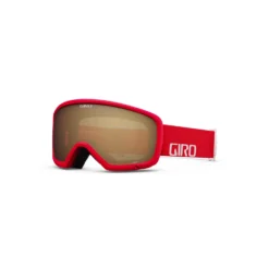 Giro Junior's Stomp Goggles With Amber Rose Lens 2024 -Snow Gear Shop giro stomp youth goggle red white wordmark amber rose hero
